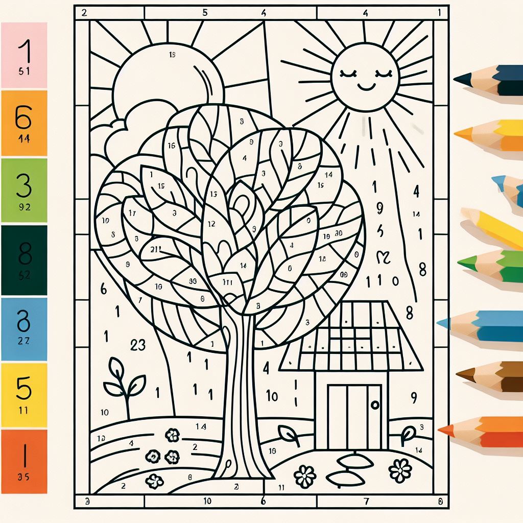 1st Grade Color By Number