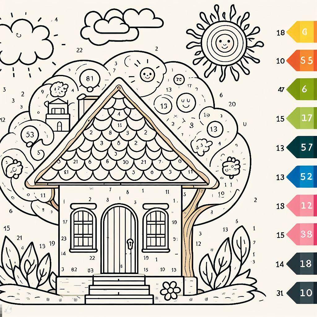 House 1st Grade Color By Number