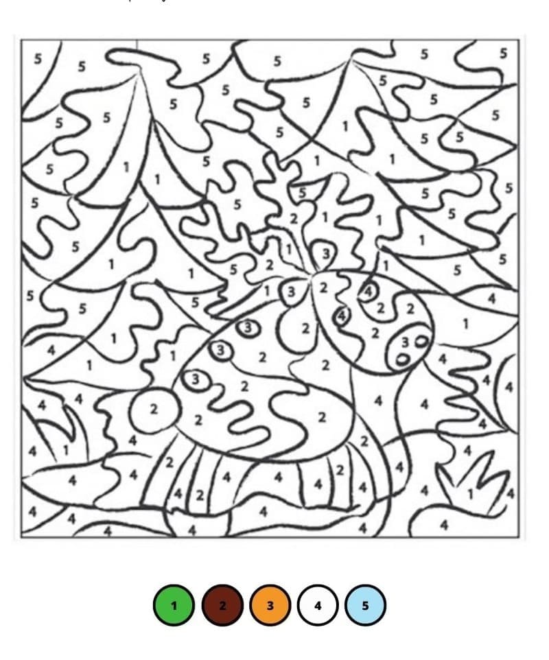 A Reindeer Color by Number Color By Number