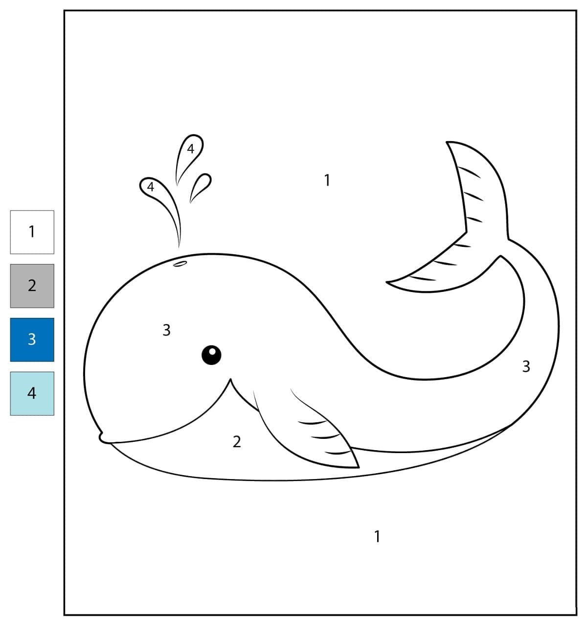 A Whale Color By Number Color By Number