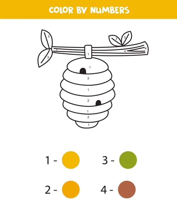 Beehive Color By Number