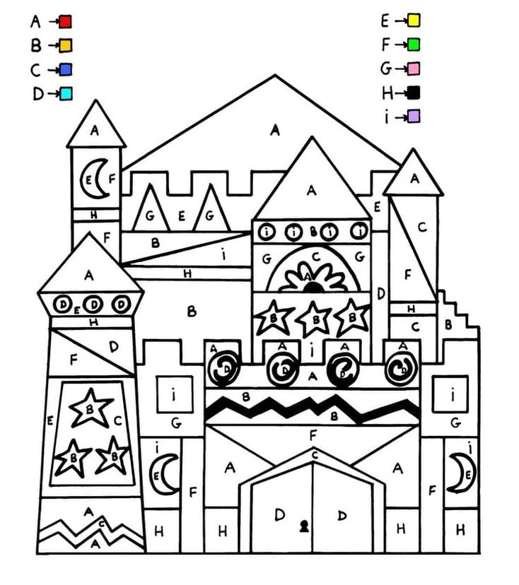 Castle Color By Letter