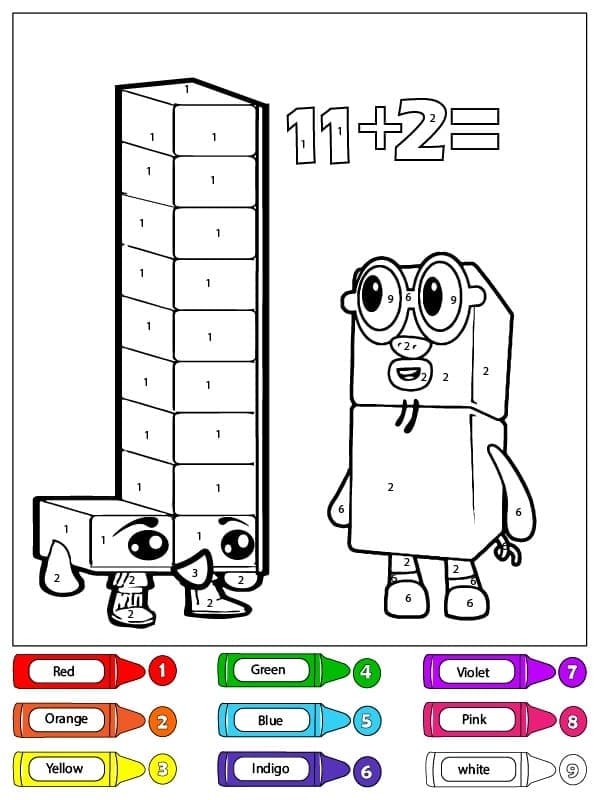 Color By Number Numberblocks Color By Number