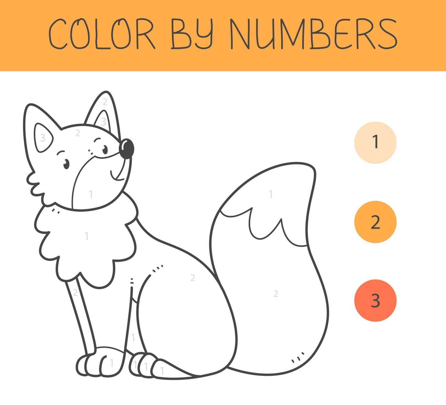 Free Fox Color By Number