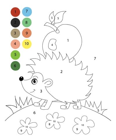 Free Hedgehog Color By Number