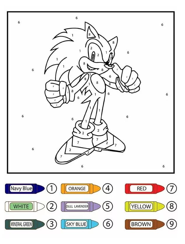 Free Sonic Color By Number