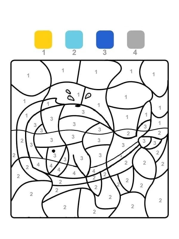 Free Whale Color By Number Color By Number