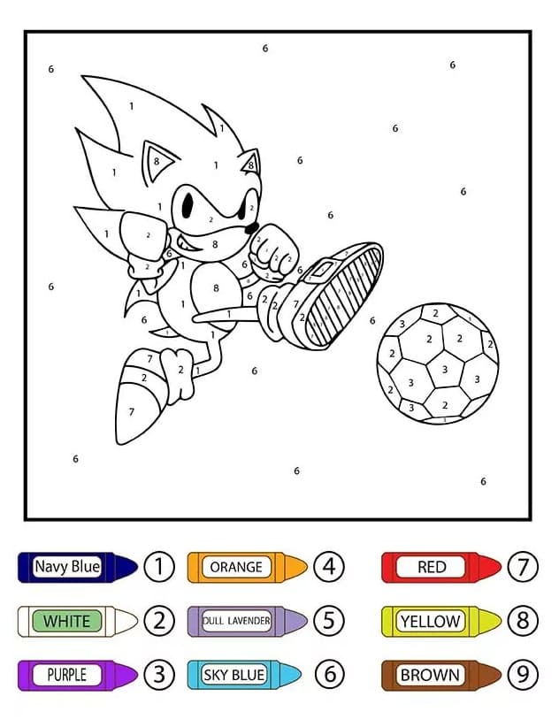 Fun Sonic Color By Number