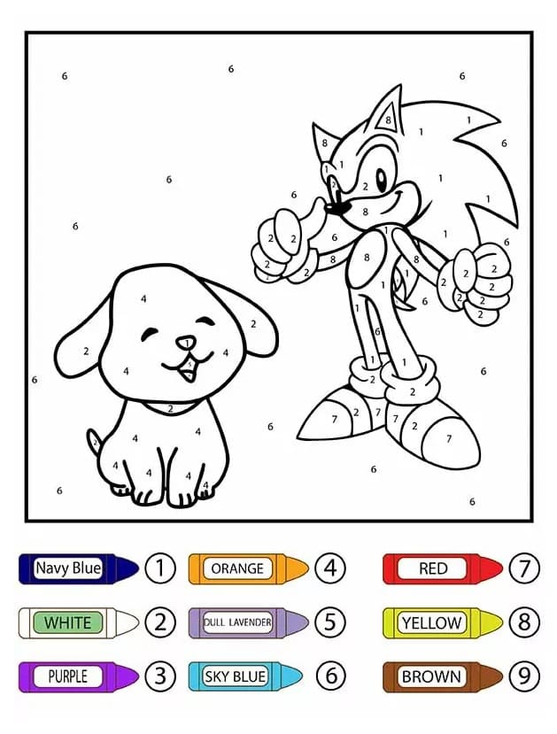 Nice Sonic Color By Number Color By Number