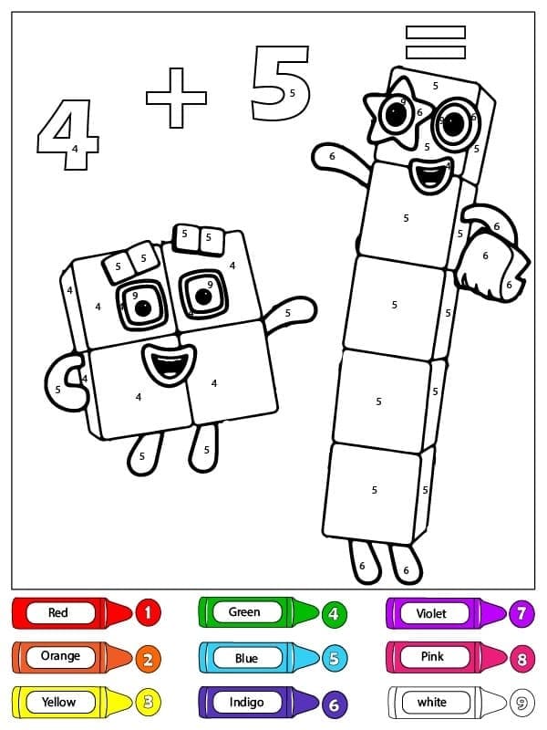 Numberblocks Color By Number For Free