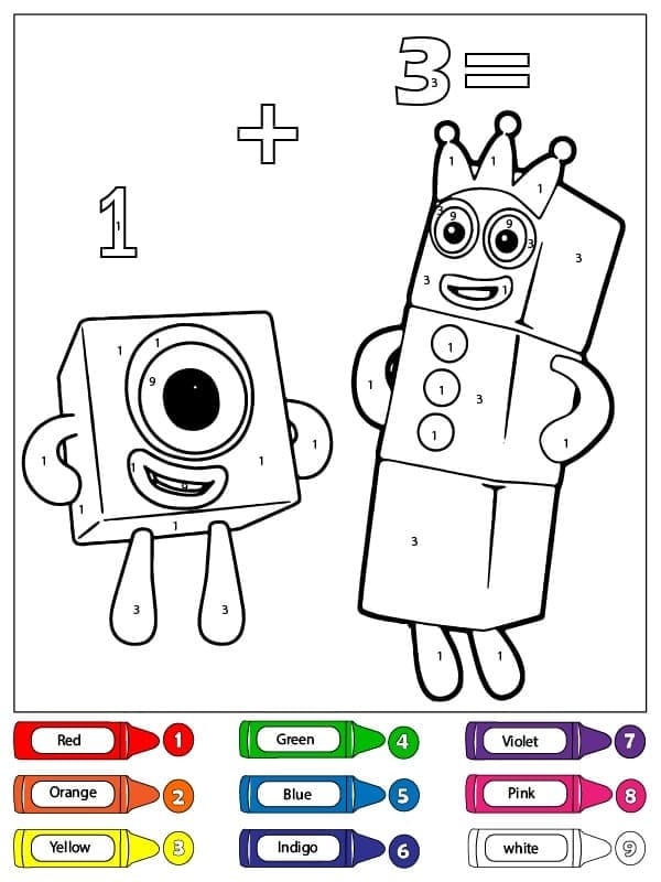 Numberblocks Color By Number For Kids Color By Number