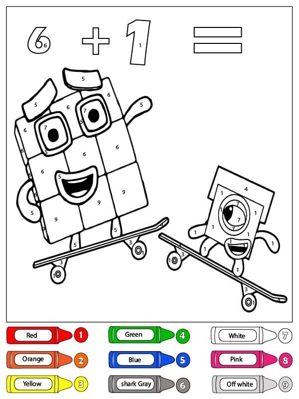 Numberblocks Color By Number Free Printable Color By Number