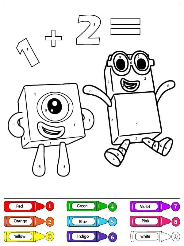 Numberblocks Color By Number Free Color By Number