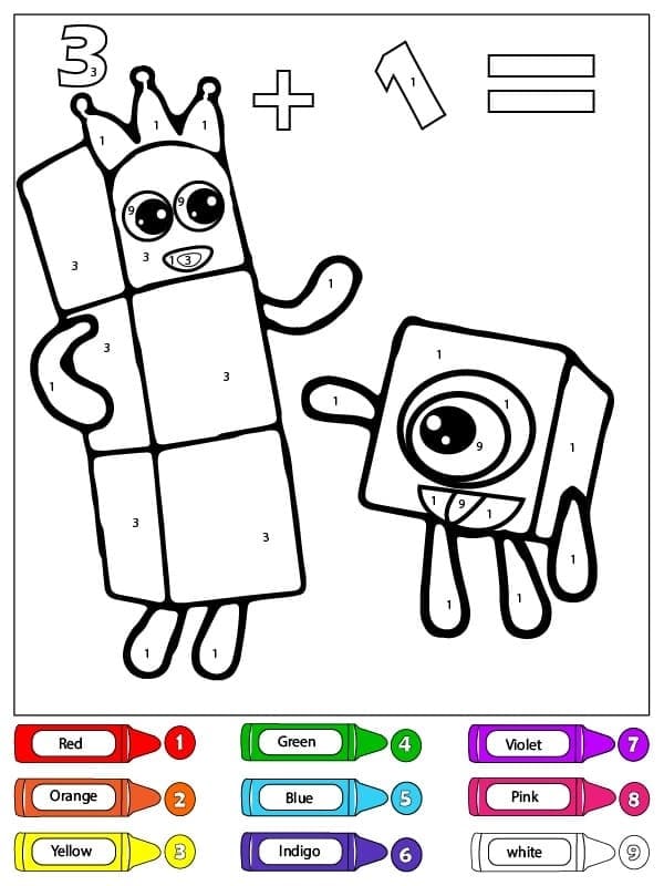 Numberblocks Color By Number Printable Color By Number