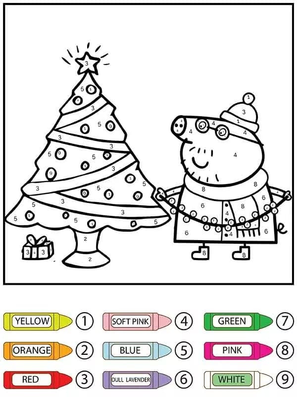 Printable Peppa Pig Color By Number