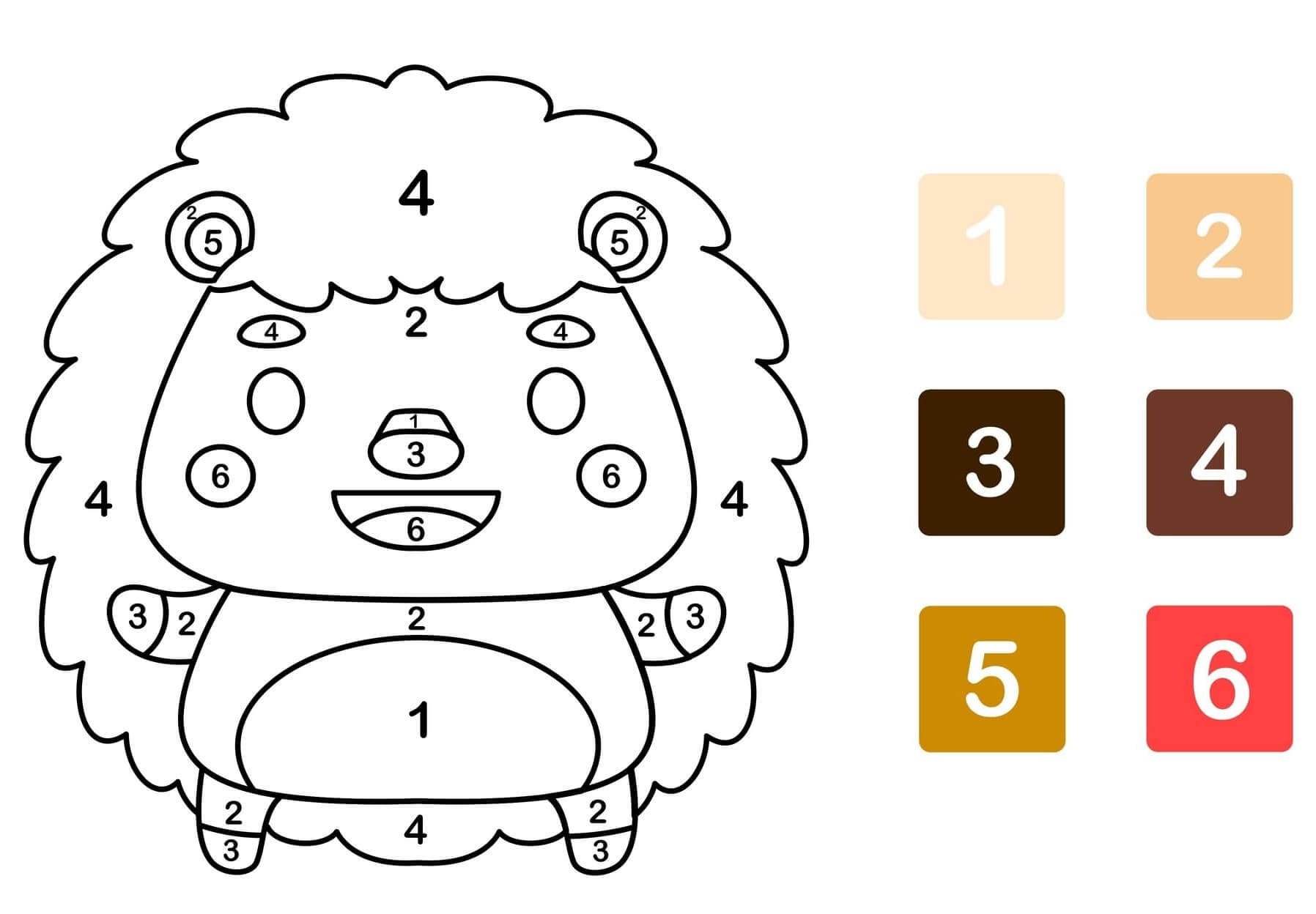 Hedgehog  Color By Number