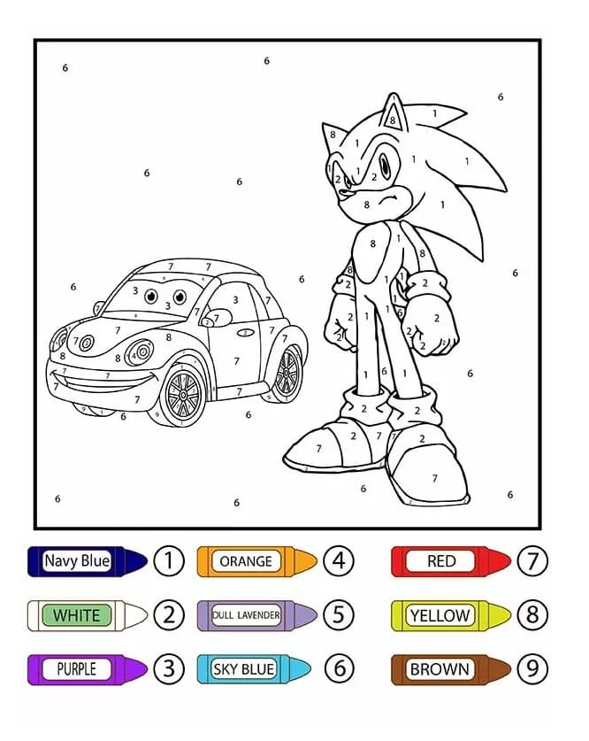 Sonic Color By Number For Free