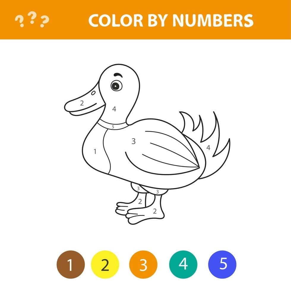 A Duck Color By Number