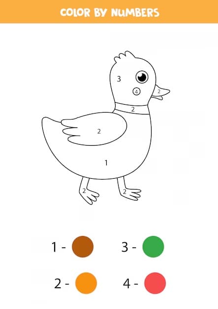 Baby Duck Color By Number