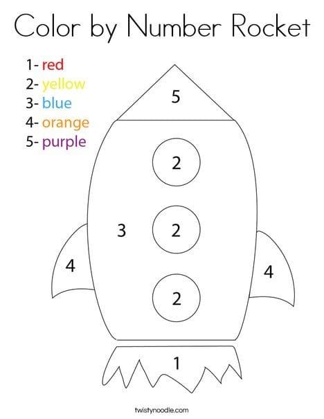 Basic Rocket Color By Number