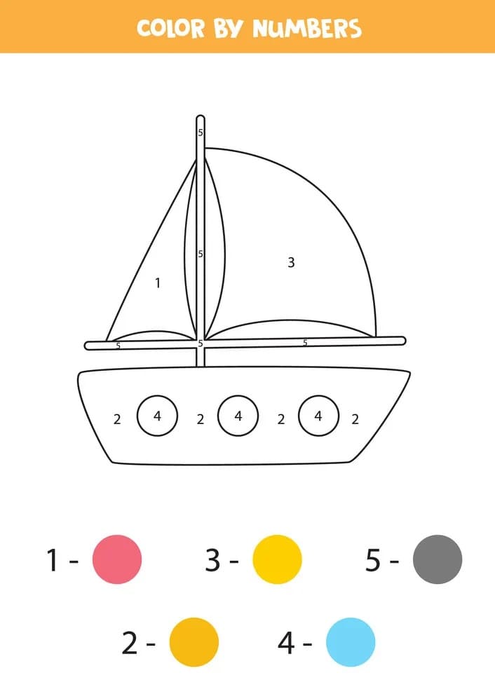 Boat Color By Number