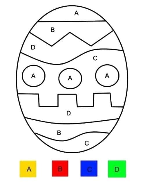 Easter Egg Color By Letter