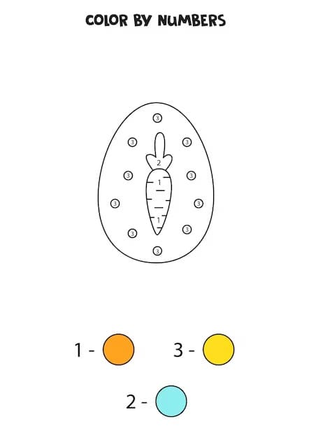 Easter Egg Color By Number Free Printable