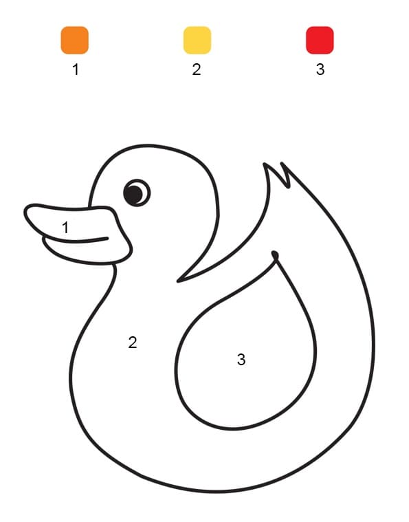 Easy Duck Color By Number