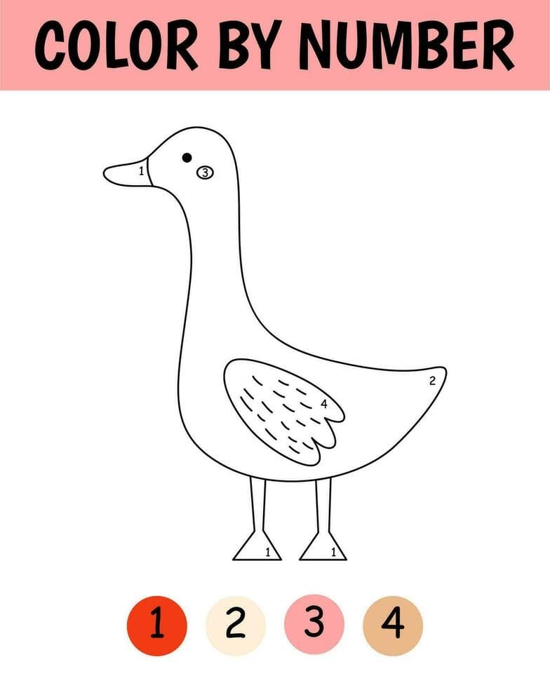 Free Duck Color By Number