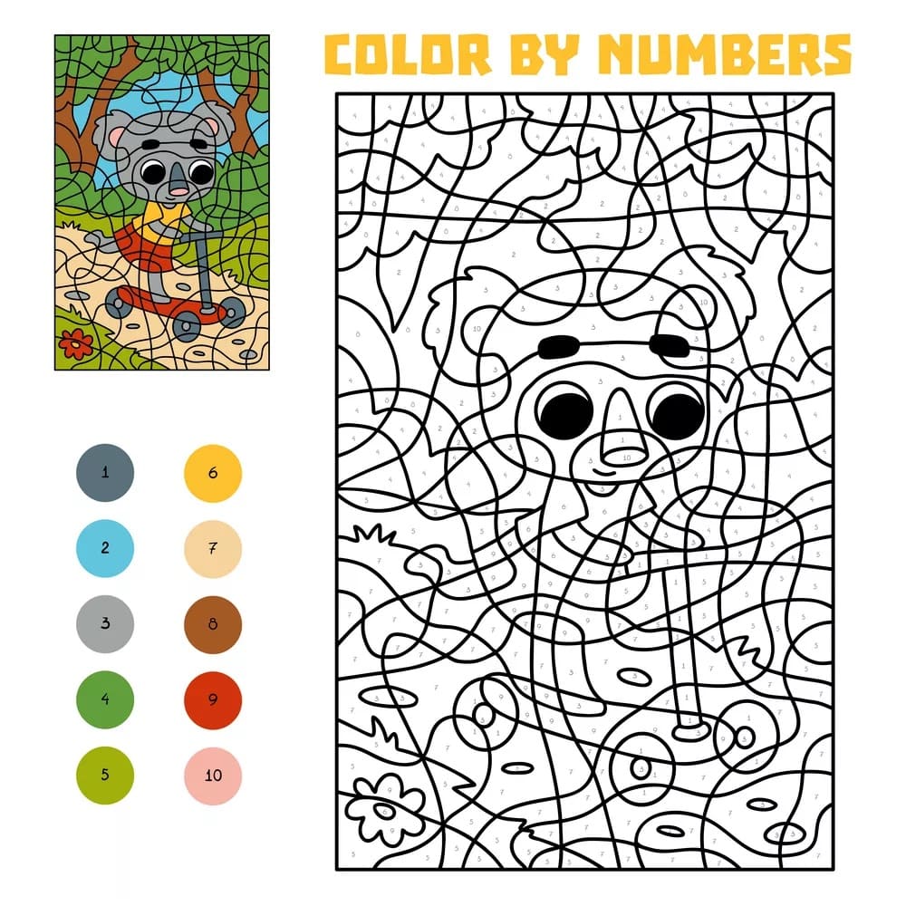 Free Koala Color By Number