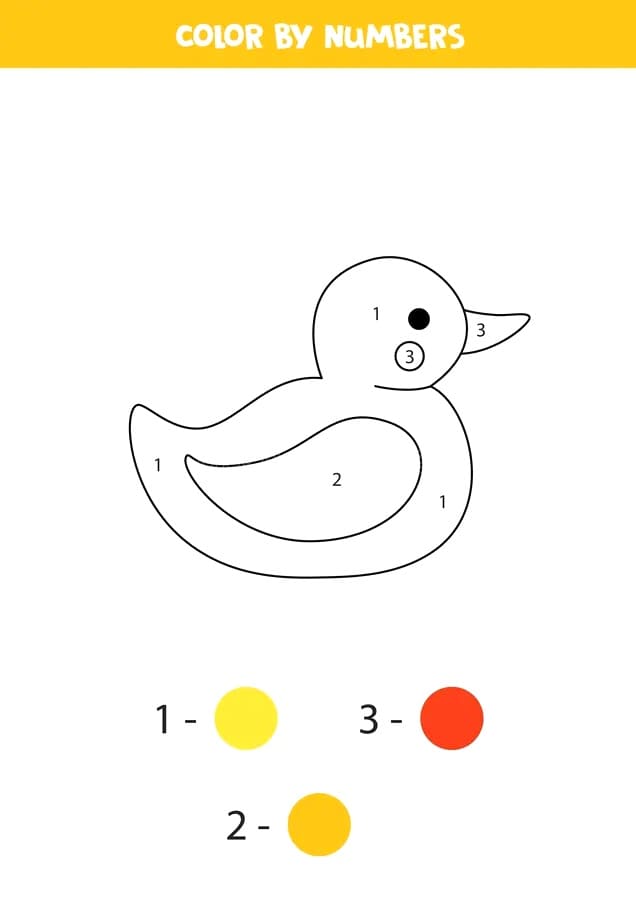 Free Printable Duck Color By Number