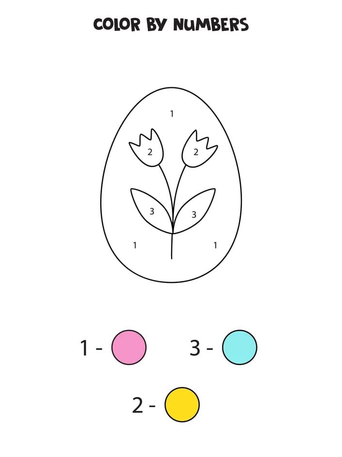 Free Printable Easter Egg Color By Number