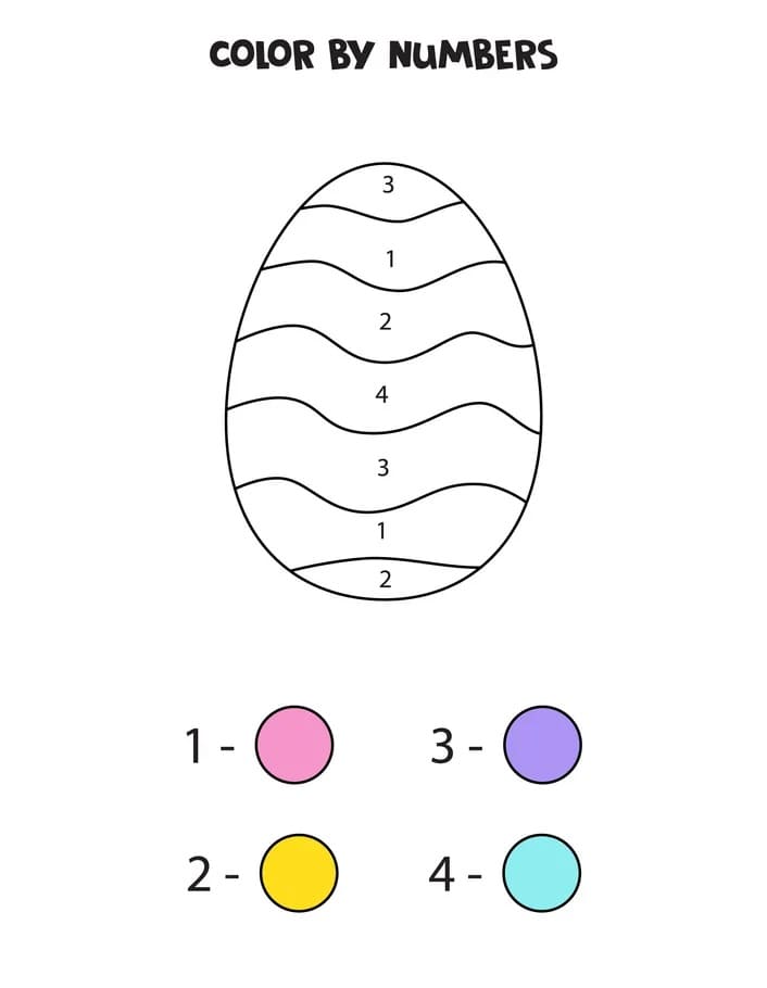 Printable Easter Egg Color By Number