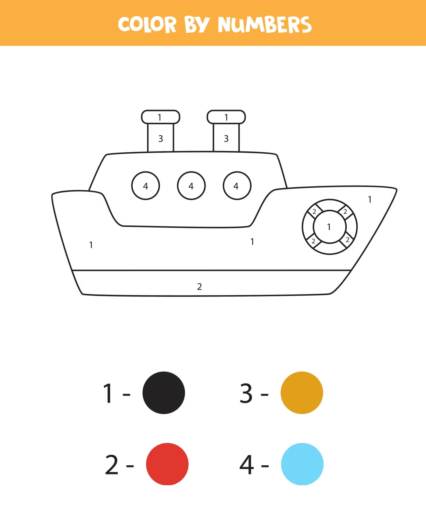 The Boat Color By Number