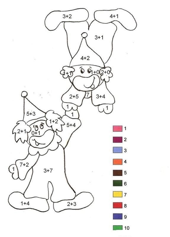 Two Clowns Color By Number