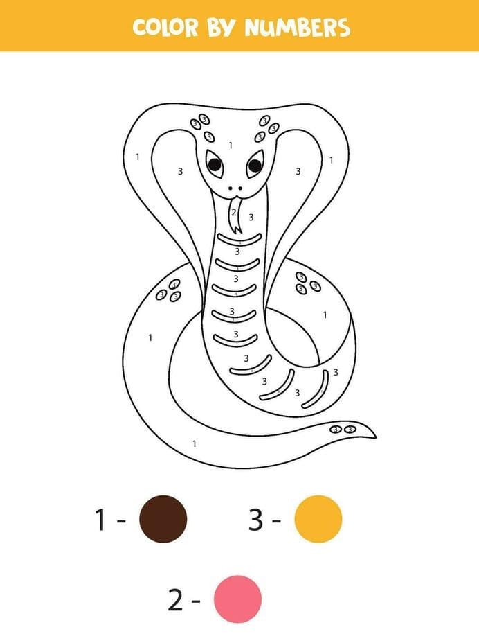 Cobra Snake Color By Number