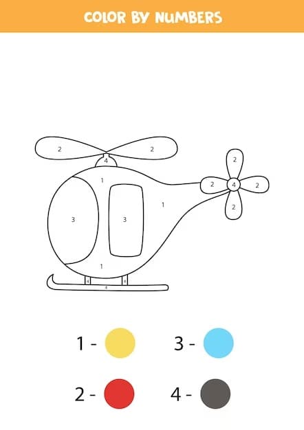 Helicopter  Color By Number