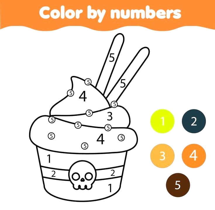 Free Cupcake Color By Number