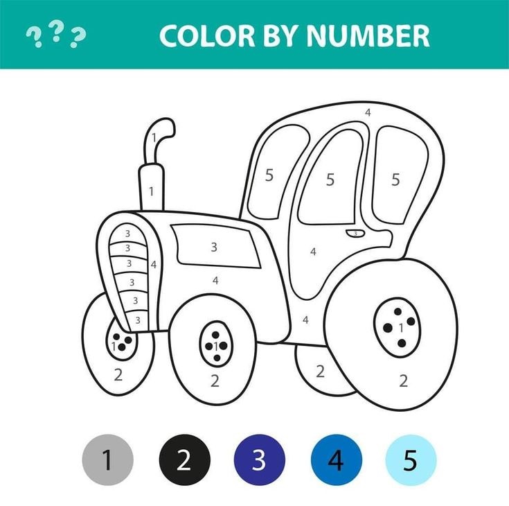 Nice Tractor Color By Number