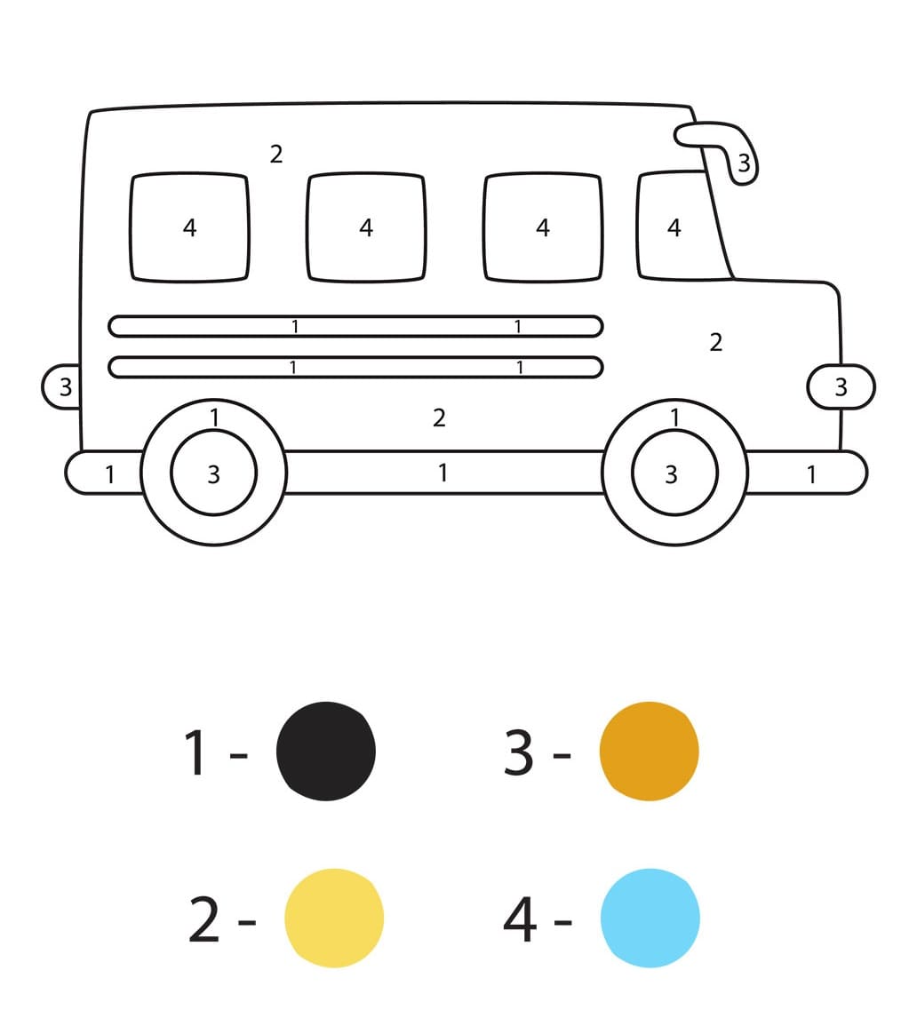 Bus  Color By Number