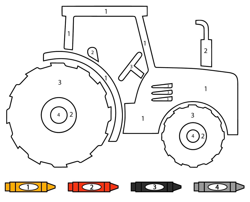 Tractor  Color By Number