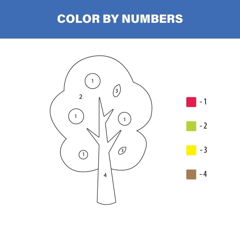 A Tree Color By Number