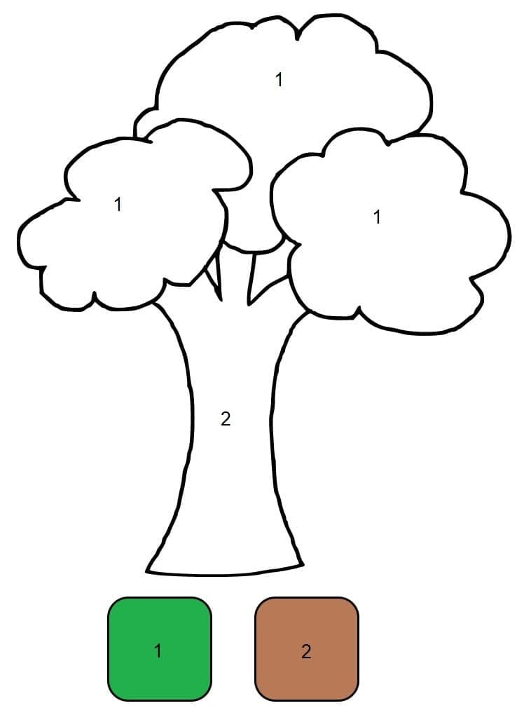 Easy Tree Color By Number