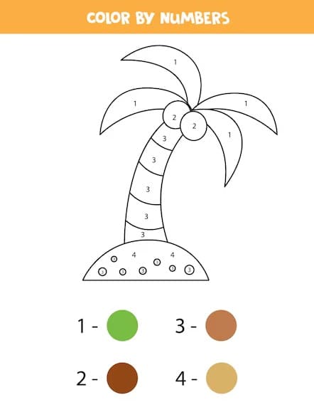 Free Tree Color By Number