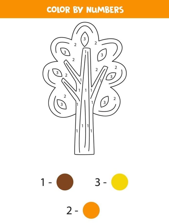 Printable Tree Color By Number