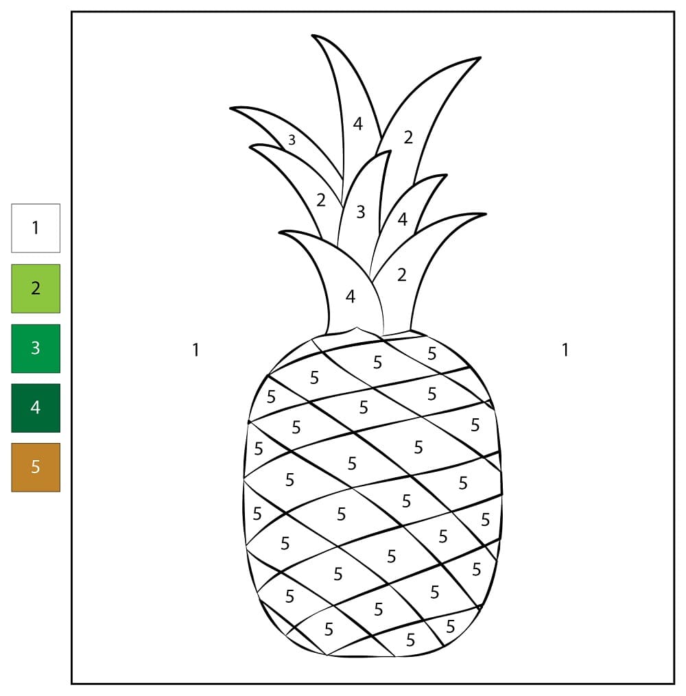 Basic Pineapple Color By Number