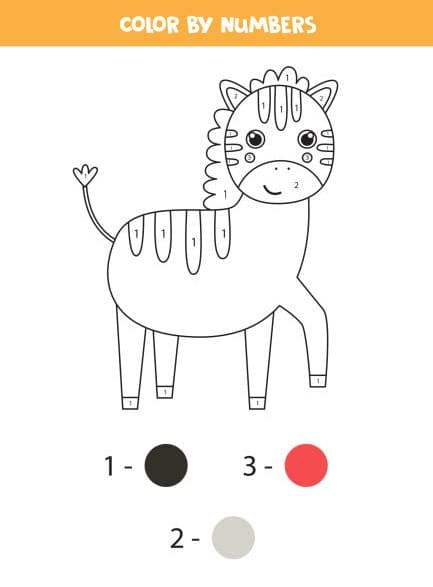 Zebra  Color By Number