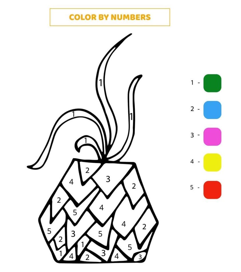 Free Pineapple Color By Number